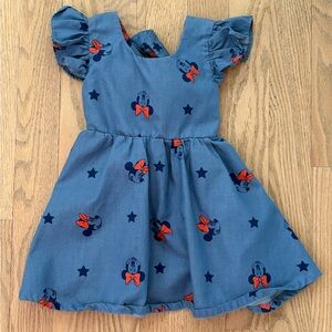 Disney Blue Dress with Cartoon and Star Print
